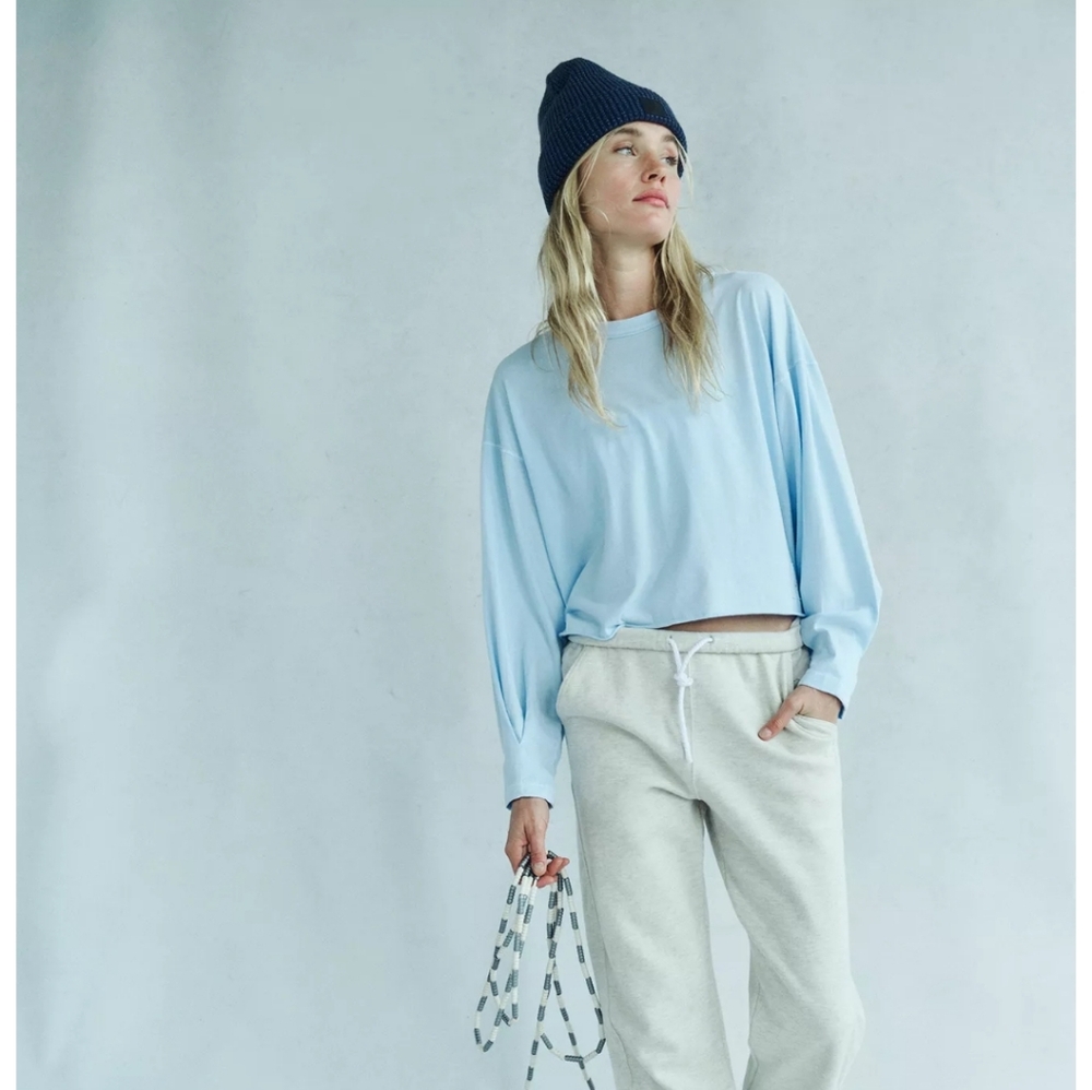 FP Movement by Free People Light Blue Long Sleeve Tee